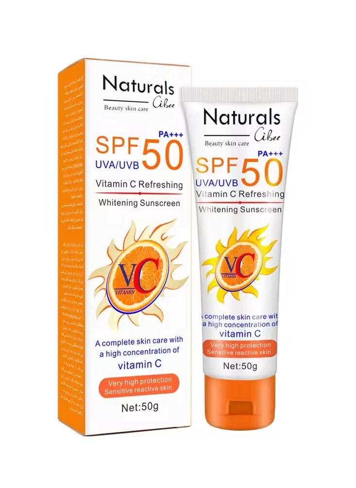 ناتشورالز - كريم واقي شمس مع فيتامين سي 50 جرم بعامل حمايه 50SPF - Image 1
