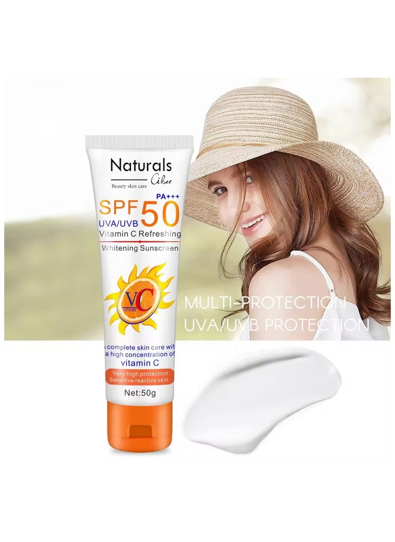 ناتشورالز - كريم واقي شمس مع فيتامين سي 50 جرم بعامل حمايه 50SPF - Image 1