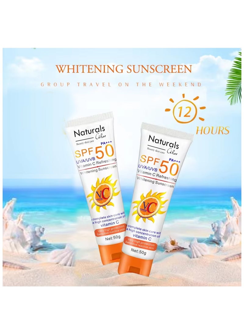 ناتشورالز - كريم واقي شمس مع فيتامين سي 50 جرم بعامل حمايه 50SPF - Image 1