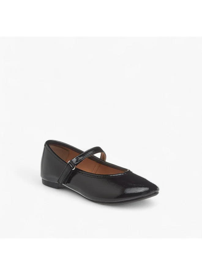 Flora Bella By Shoexpress Girls Solid Ballerina Shoes with Hook and Loop Closure