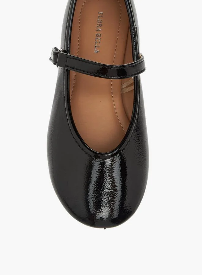 Flora Bella By Shoexpress Flora Bella Solid Ballerina Shoes With Hook And Loop Closure