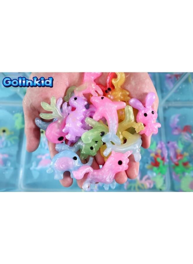 6 Bottles of Magic Growing Solution, the Magic Water toy set, a fairy water water gel with animal sponge molds, and a 3D paint for creative arts and crafts for boys and girls - Image 2