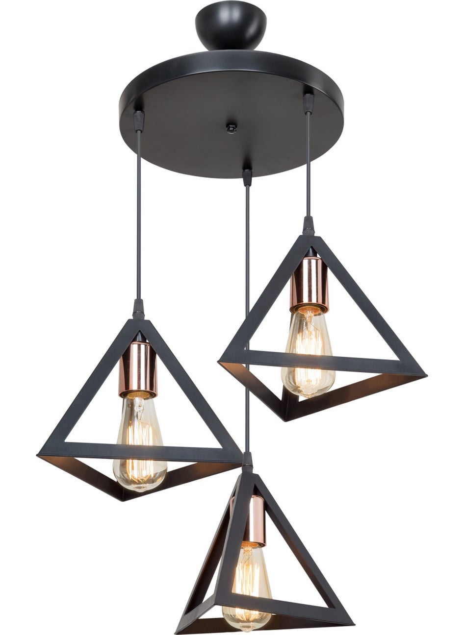 Ag Light Design - Black Pendant Chandelier Living Room Kitchen Hallway Bedroom Lamp - Image 1
