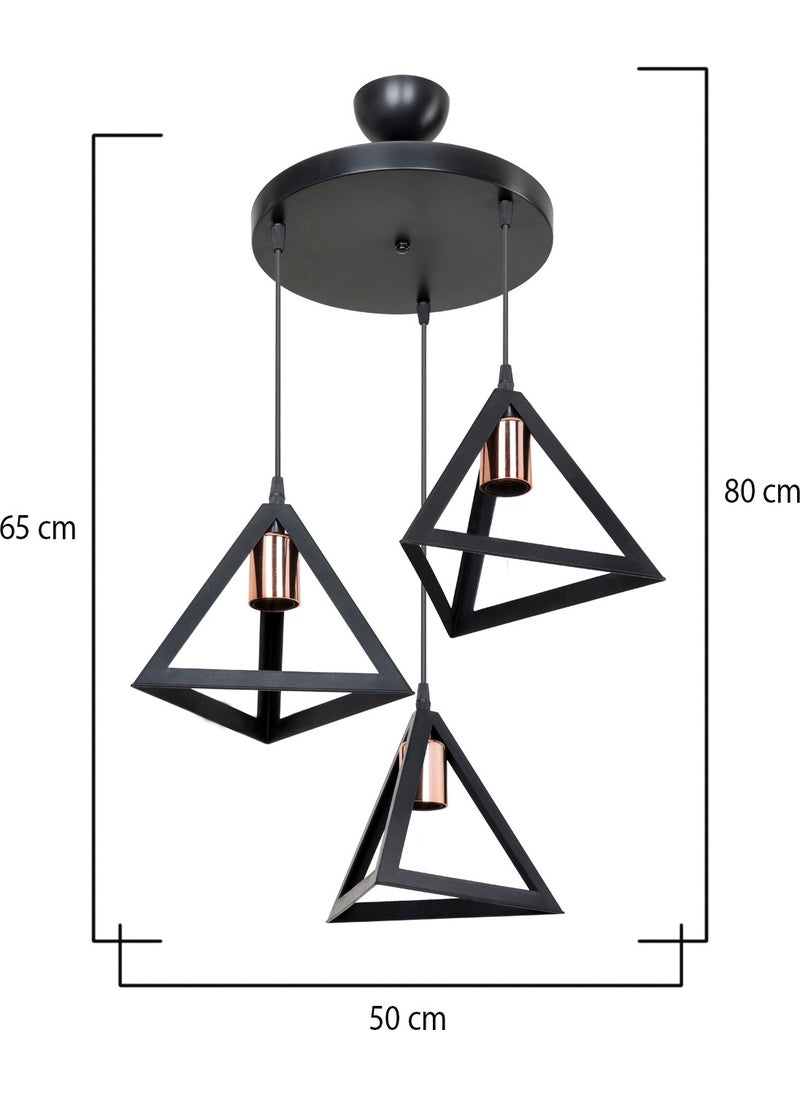 Ag Light Design - Black Pendant Chandelier Living Room Kitchen Hallway Bedroom Lamp - Image 1