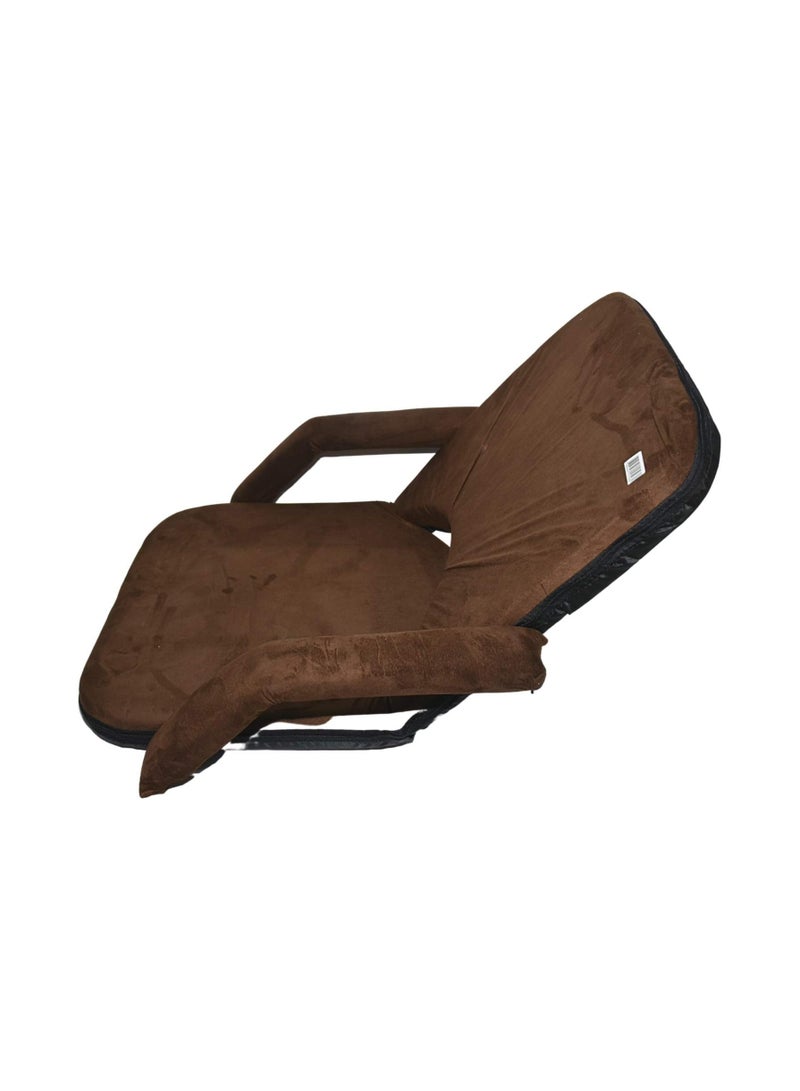 SMART HOME Padded, comfortable and soft to the touch foldable floor chair with armrest, picnic seat, sports chair, outdoor chair and garden chair 50 x 40 x 50 cm - Image 3