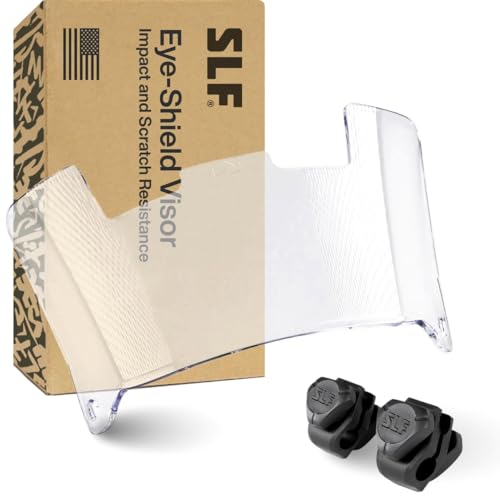 SLEEFS Clear Football Visor for Helmet - Professional Football Visor - Face & Eye Shield - Fits Youth & Adult Helmets - Includes Quick Visor Clips for Easy Installation - Image 1