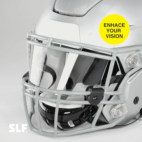 SLEEFS Clear Football Visor for Helmet - Professional Football Visor - Face & Eye Shield - Fits Youth & Adult Helmets - Includes Quick Visor Clips for Easy Installation - Image 2