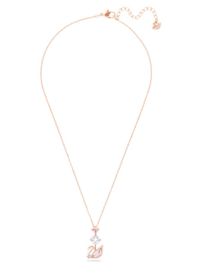Swaro قلادة سواروفسكي سوان الوردية للنساء، مطلية بالذهب الوردي، رقم الموديل 5473024 - Image 4