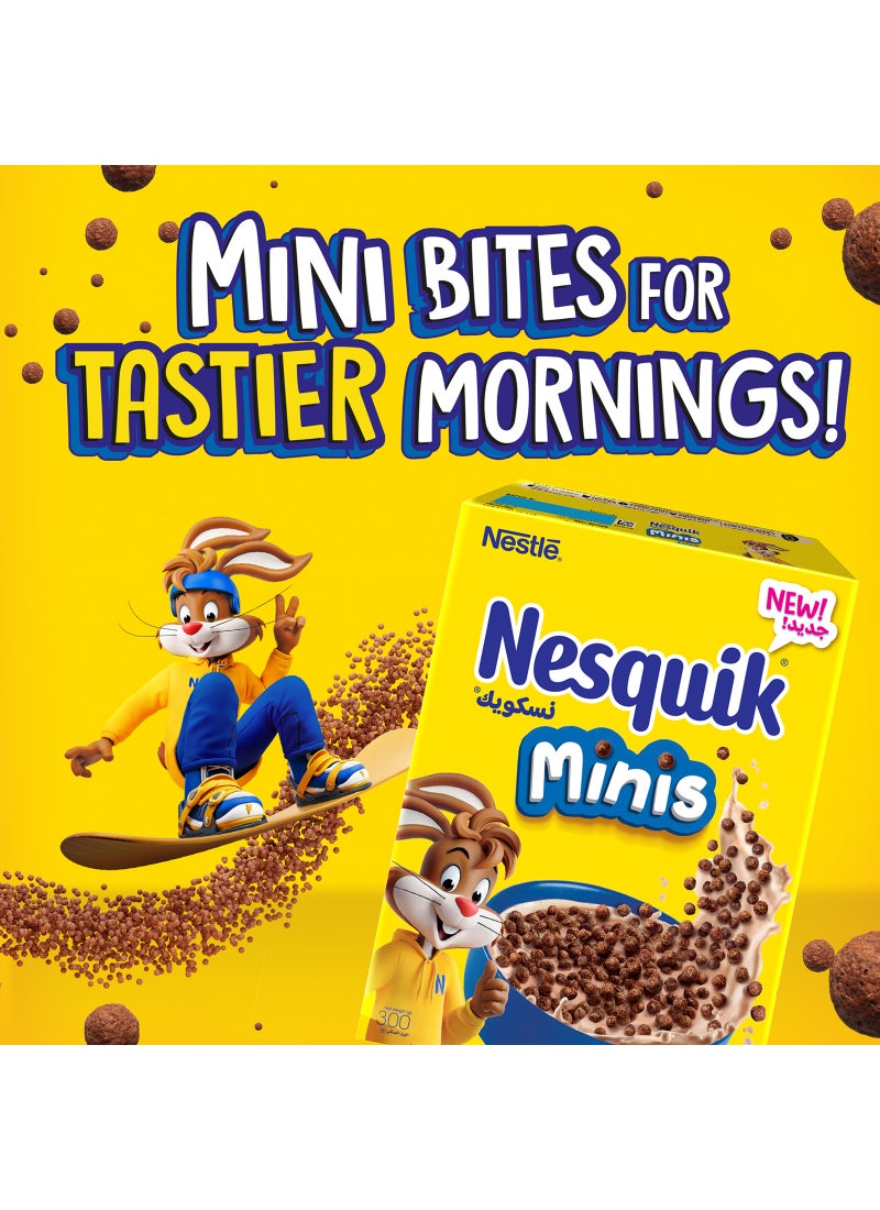 Nesquik Minis Chocolate Flavoured Breakfast Cereal 300g  - Image 2
