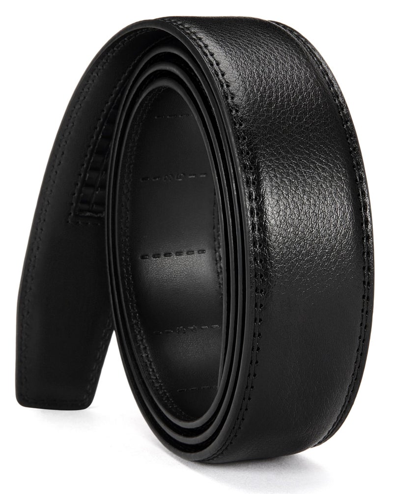 CHAOREN CHAOREN Ratchet Belt Replacement Strap 1 3/8”, Leather Belt Strap for 40MM Slide Click Buckle  - Image 1