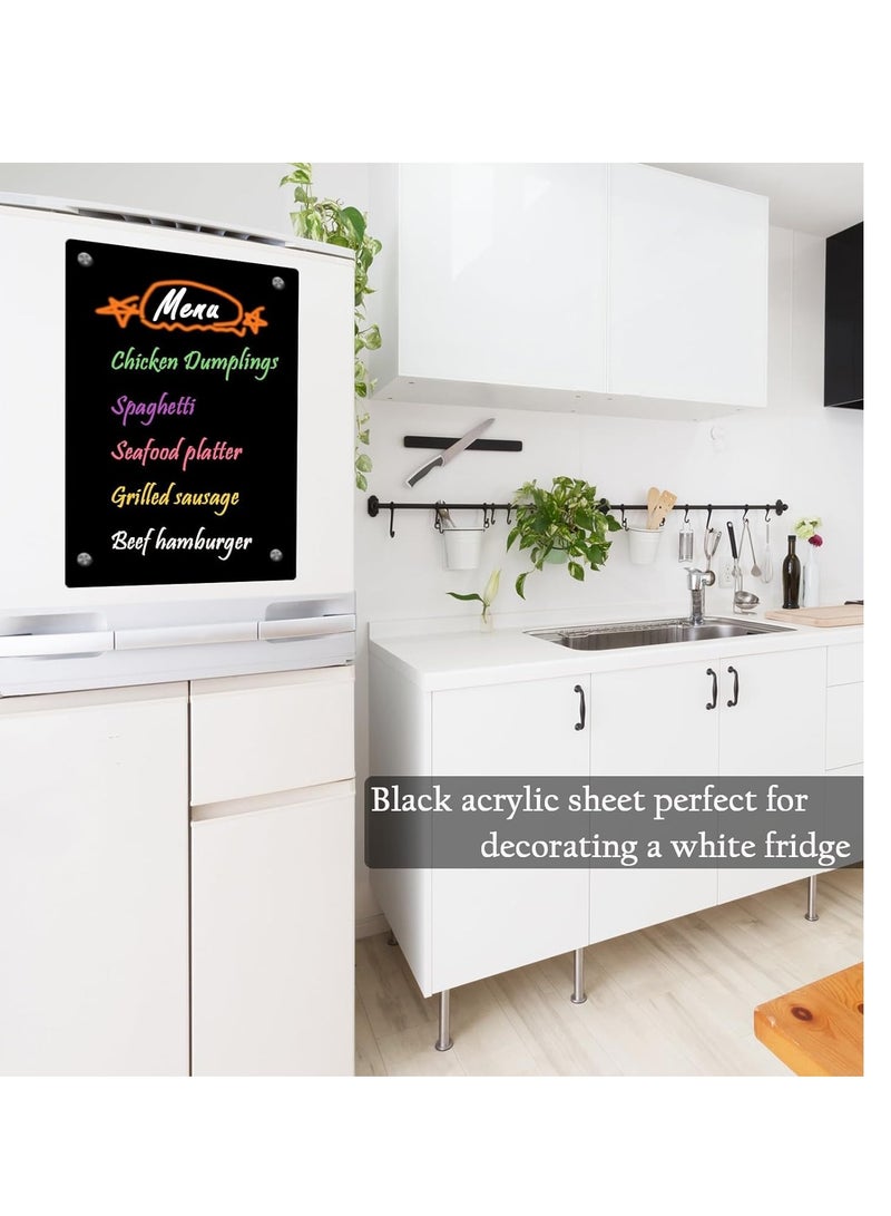 SYOSI Acrylic Magnetic Dry Erase Board for Fridge, Reusable Clear Magnet Calendar for Refrigerator Monthly and Weekly Includes 6 Markers - Image 3