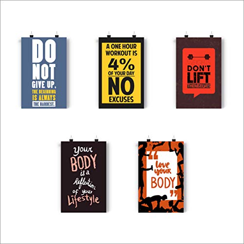iberry's Gym Quote Poster for Office and Student Room Walls (Size 12 x 18 inch, Pack of 10) - A - Image 2