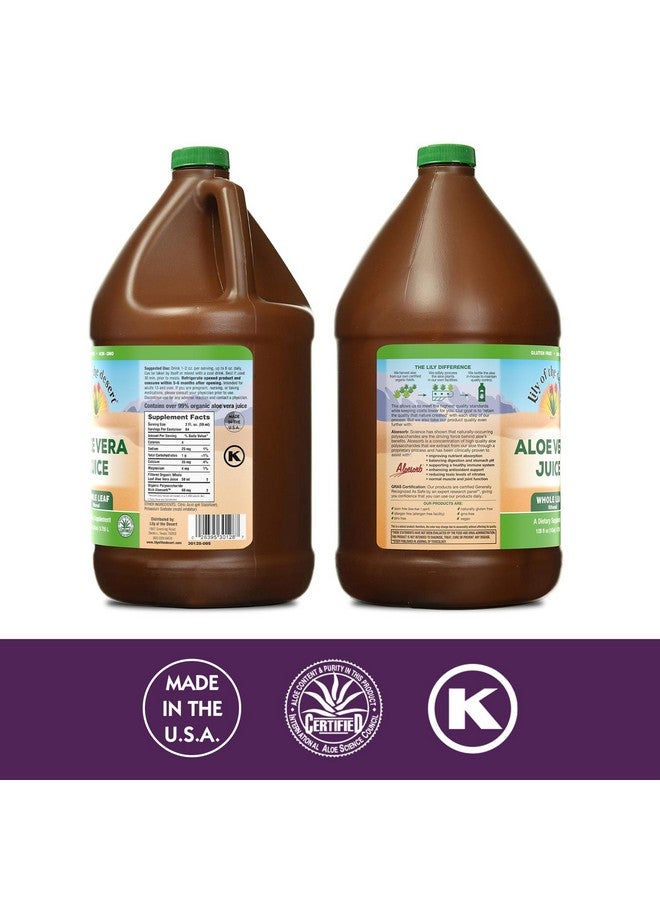 Lily Of the Desert Lily of the Desert Vera Juice - Whole Leaf Filtered Aloe Vera Drink, Non-GMO Aloe Juice with Natural Vitamins, Digestive Enzymes for Gut Health, Stomach Relief, Wellness, Glowing Skin, 128 Fl Oz  - Image 2