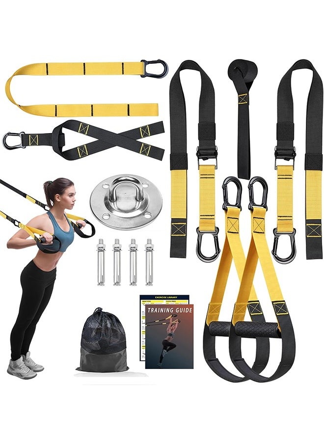 Generic Home Resistance Training Kit,Resistance Trainer Exercise Straps with Handles,Door Anchor,Training Guide,Wall Mount Bracket, Bodyweight Resistance Straps for Full-Body Workout for Home Gym.  - Image 1