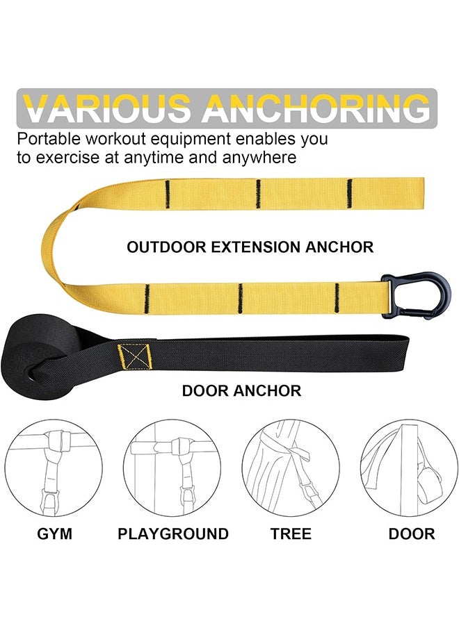 Generic Home Resistance Training Kit,Resistance Trainer Exercise Straps with Handles,Door Anchor,Training Guide,Wall Mount Bracket, Bodyweight Resistance Straps for Full-Body Workout for Home Gym.  - Image 4