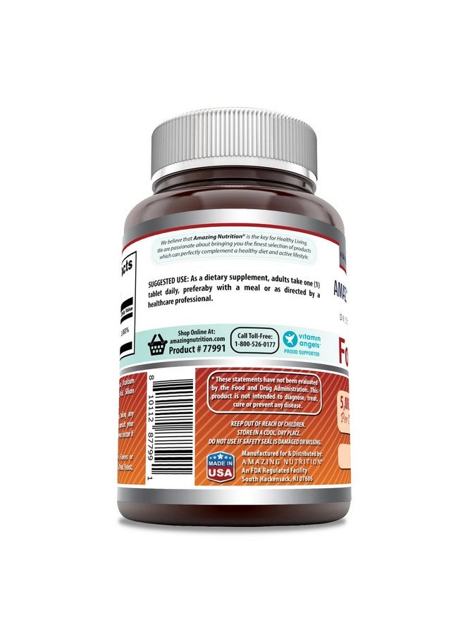 Amazing Nutrition Amazing Formulas Folic Acid Supplement | 5000 Mcg | Tablets | Non-GMO | Gluten Free | Made in USA (240 Count) - Image 3