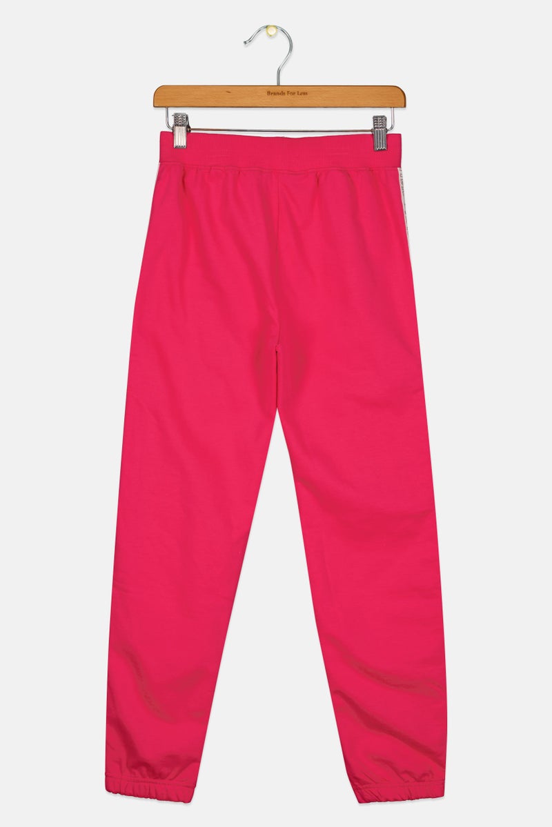 NAUTICA Kids Girl Brand Logo Jogger Pants, Dark Pink - Image 2