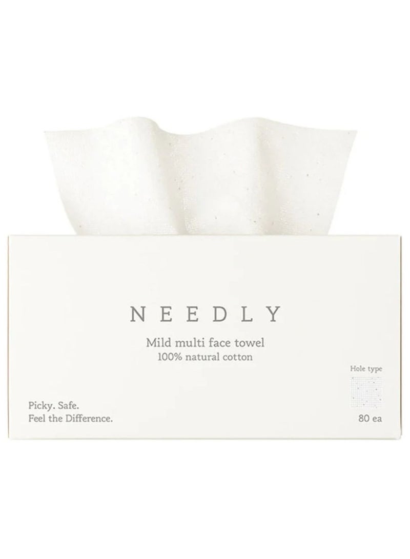 Needly Mild Multi Face Towel 100% Natural Cotton 80unit - Image 1