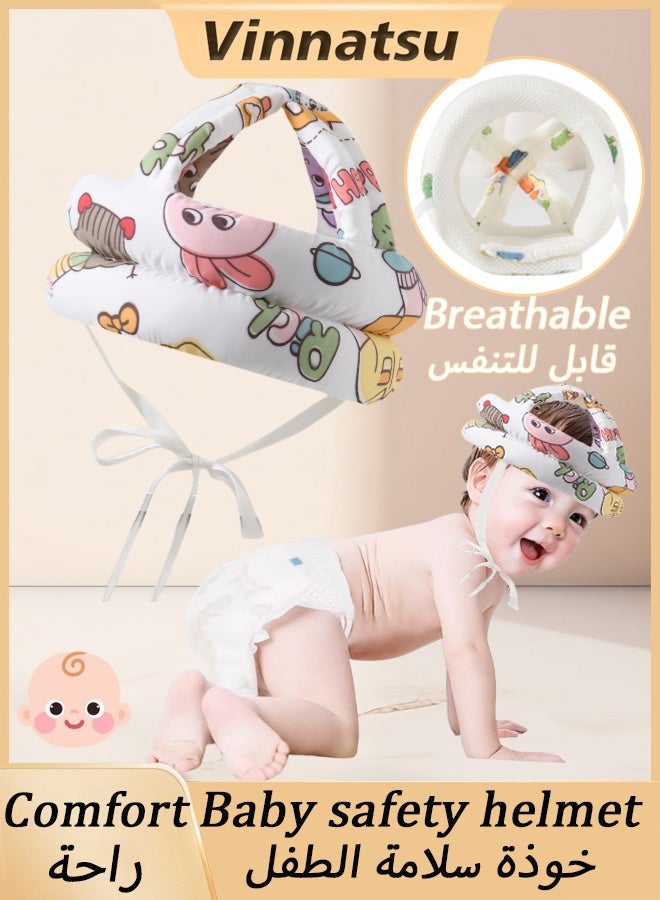 Vinnatsu Baby Infant Head Helmet Anti-collision Kids Baby Helmet Children Safety Helmet for Indoor and Outdoor use Head Cushion Protection Hat Cotton Adjustable Suitable For Learning To Crawl And Walk - Image 1