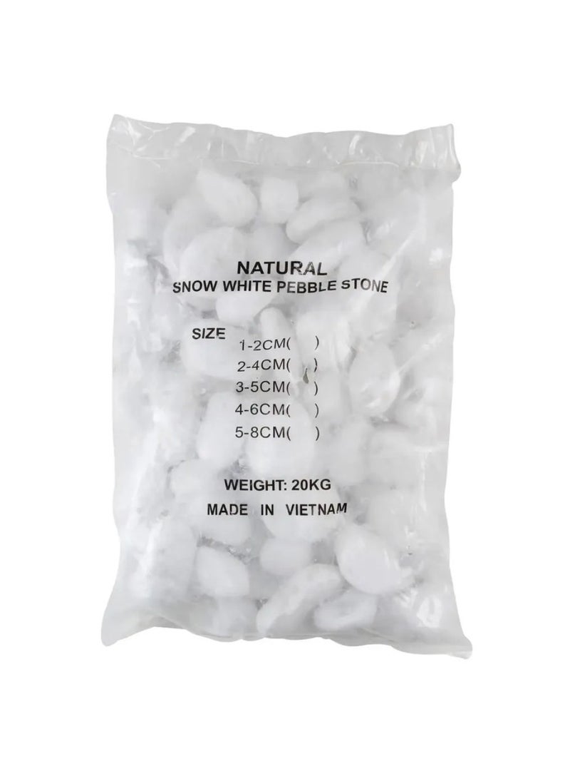 ACE Natural Snow White Pebble Pack 5 8 Cm 20 Kg