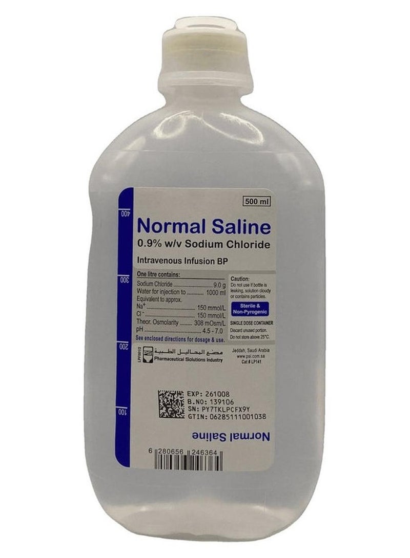 محلول ملحي عادي 500 مل