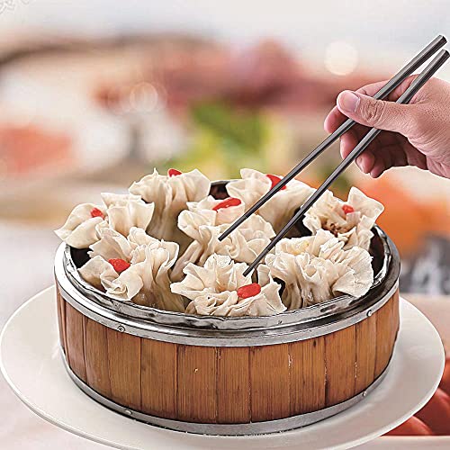 MOXILYN Metal Chopsticks Reusable Titanium Plated Stainless Steel Chopsticks Japanese Korean Chopsticks for Food & Cooking 9.5Inch Non-Slip for Beginners Square Laser Chopsticks 5 pairs Gift Set - Image 4