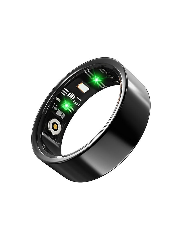 Smart Ring, Health Tracker for Women Men, Fitness Tracker with Heart Rate, Blood Oxygen, Sleep Monitor, Calories, Step Counter, IP68 Waterproof Smart Ring for iPhone & Android, No Subscription Fee (Black, 10#) - Image 1
