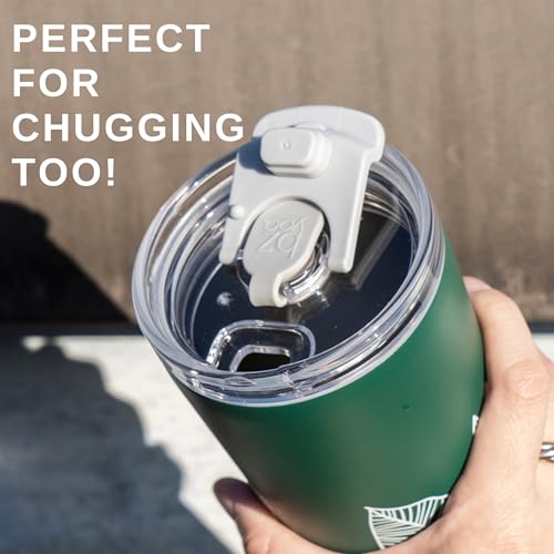 bzyoo SUP Double Wall Vacuum Insulated Tumbler with Straw and Lid Stainless Steel Water Bottle Travel Mug Cup Valentines Gifts For Him & Her, 24oz (710ml) Color: Leaf Green - Image 3