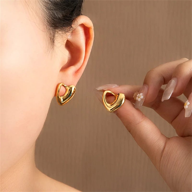 FLUFFY Heart-Shaped Earrings - Image 1