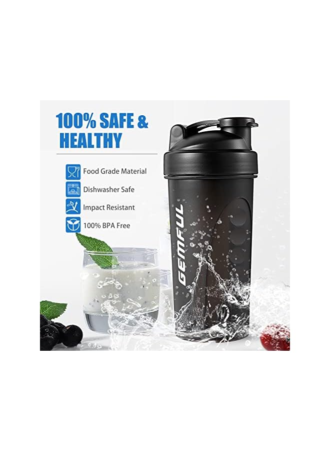 Zaboon زجاجة لمخفوقات البروتين خالية من BPA واقية من التسرب خلاط سموزي أكواب ماء 750 مل 2 عبوة - Image 2