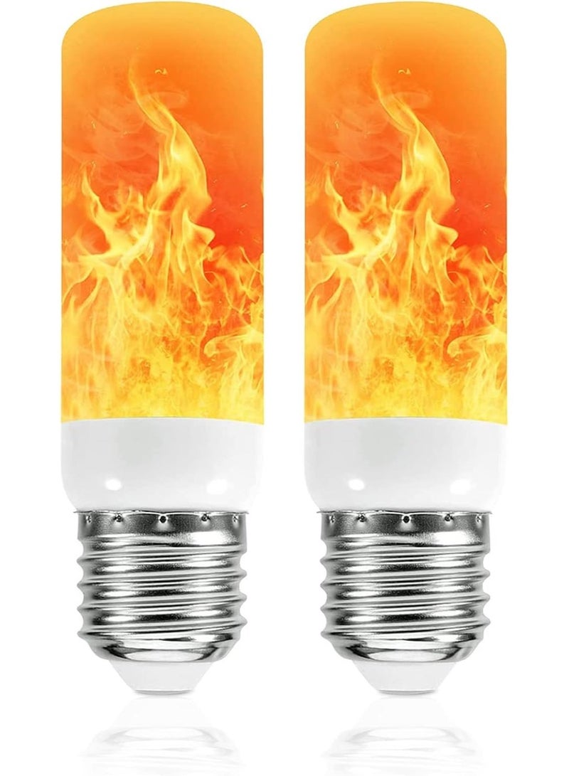 BIGTHREE LED Flame Effect Light Bulb with 3 Lighting Modes, Screw Lamp 5W E27 for Furniture and Room Decoration, Party (2 PCS) - Image 1