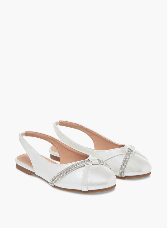 Flora Bella By Shoexpress Girls Embellished Slingback Shoes  - Image 2