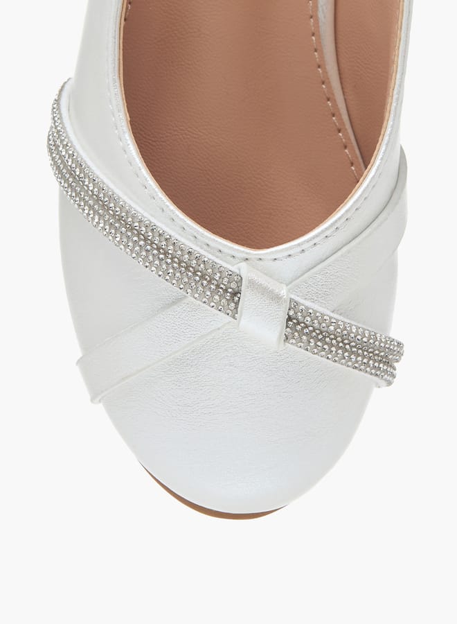 Flora Bella By Shoexpress Girls Embellished Slingback Shoes  - Image 4