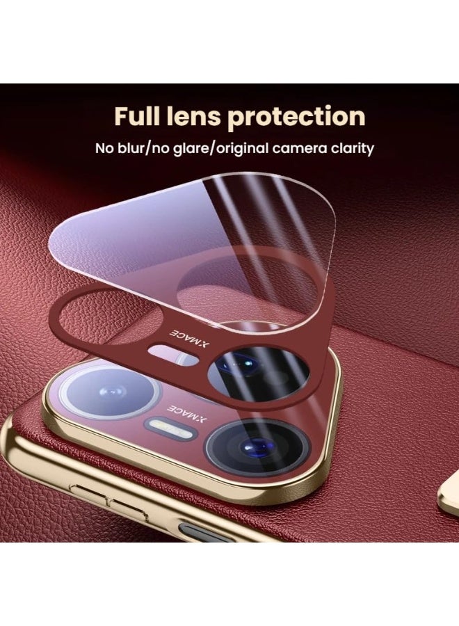 general Leather Case Compatible with Huawei Pura 80 Pro/Pro+ 5G, All-Inclusive Lens Camera Protection Magnetic Retractable Wristband Metal Swivel Stand Shockproof Cover - Image 2