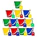 Holady 12 Pack 5 Inch Sand Beach Buckets Pail with Beach ShovelsSand Bucket Water Bucket for Beach Fun Great Summer Party Accessory - Image 3
