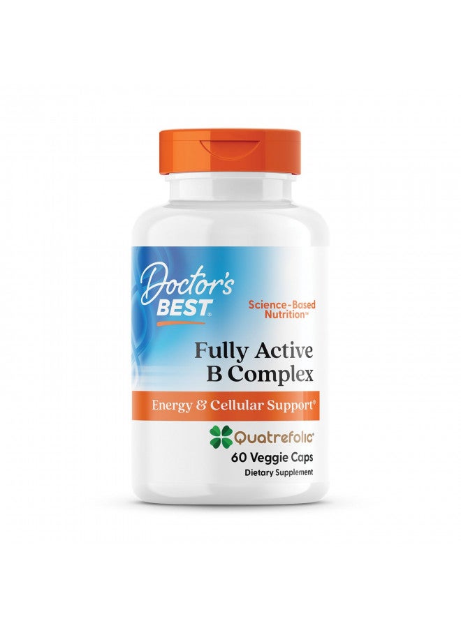 Doctor's BEST Doctor's Best, Fully Active B Complex Supports Energy Nervous System Optimal Health Positive Mood Wellbeing NonGMO Gluten Free Vegan Soy Free, 60 Count - Image 1
