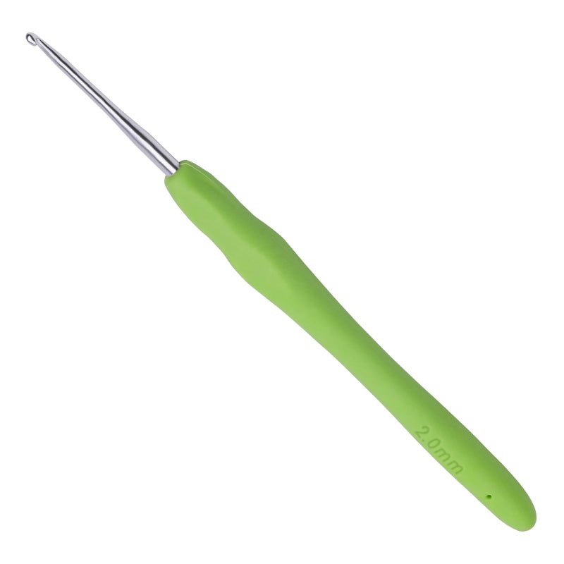 2mm Crochet Hooks Crochet Knitting Ergonomic Soft Handles Crochet Hooks for Arthritic Hands Light and Comfortable Crochet Tool Crochet Tool for Knitting Suitable for Beginners 2mm