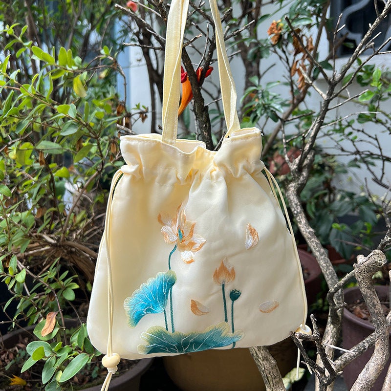 Four Seasons Universal Su Embroidery Bag Elegant All-Match Handbag National Style Cheongsam Bag Crossbody Bag Chinese Elements Antique Bag - Image 1