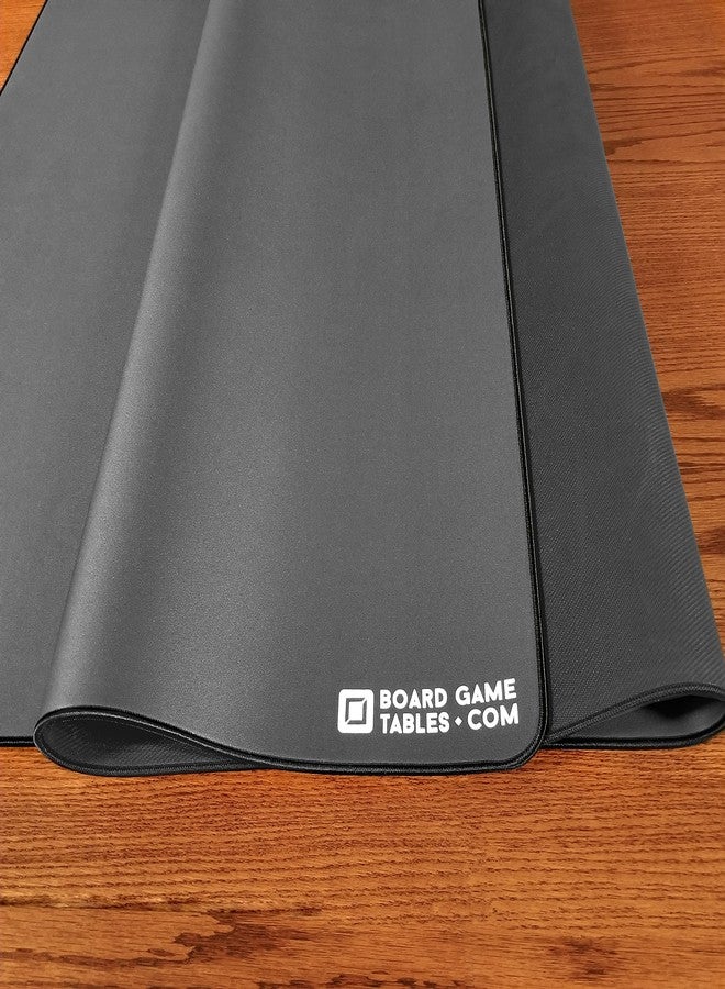 BOARD GAME TABLES.COM بساط لعب لألعاب الطاولة [3 × 5 قدم/سميك للغاية ومبطن/حافة مخيطة/مقاوم للماء] مع حقيبة حمل - لألعاب الطاولة، وألعاب الورق، وألعاب تقمص الأدوار (متوسط، رمادي) - Image 3