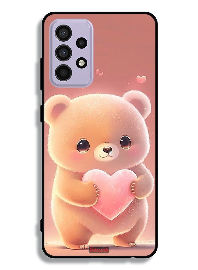 Tolwak Samsung Galaxy A52 4G Protective Case Cover Cute Little Panda Holding Heart - Image 1
