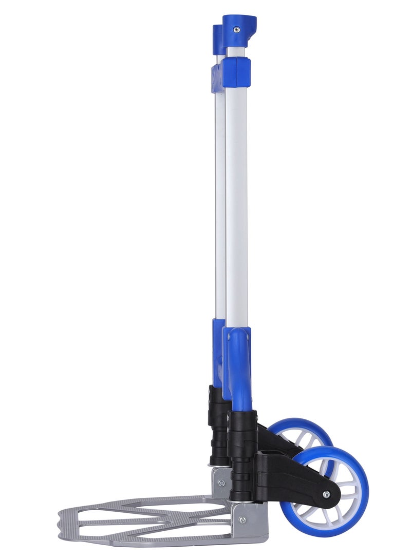 Royalford Foldable Hand Truck- RF11707| 80 KG Maximum Capacity, Multi-Purpose Utility Hand Truck With Expandable Handles, Bungee Cord And Two Wheels| Durable, Portable And Stylish Aluminum Pipes With ABS Handle - Image 2