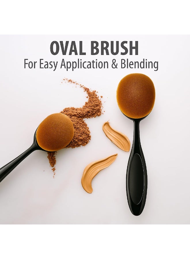 Sedell Paris VelvaTouch Tooth-Type Oval Foundation Brush – Soft, Flexible Bristles for a Smooth, Streak-Free Base Finish - Image 2