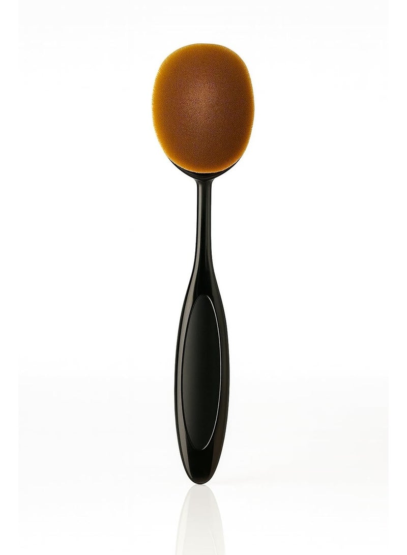 Sedell Paris VelvaTouch Tooth-Type Oval Foundation Brush – Soft, Flexible Bristles for a Smooth, Streak-Free Base Finish - Image 3