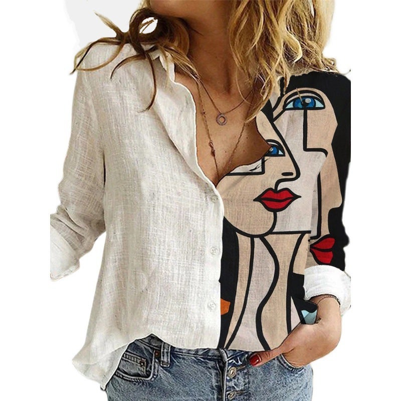 2024 Loose Cartoon Animal Cat Figure 3D Digital Printing Women'S Long Sleeve Pod Customization - Image 2