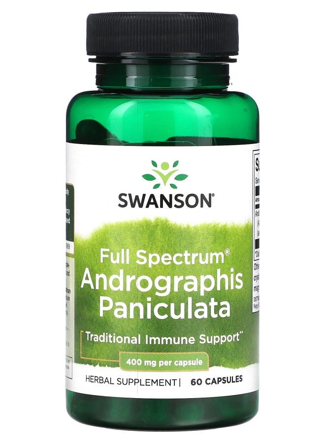 Full Spectrum Andrographis Paniculata 400 mg 60 Capsules