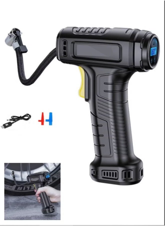 SUITU - 150PSI Wireless Tire Inflator,Portable Compressor Air Pump,Fast Tyre Inflation with Digital Digital Display with Emergency Led Light for Cars,Motorcycles, Bikes,Balls - Image 1