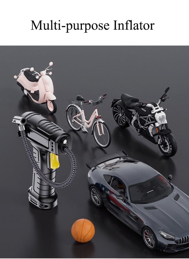 SUITU - 150PSI Wireless Tire Inflator,Portable Compressor Air Pump,Fast Tyre Inflation with Digital Digital Display with Emergency Led Light for Cars,Motorcycles, Bikes,Balls - Image 1