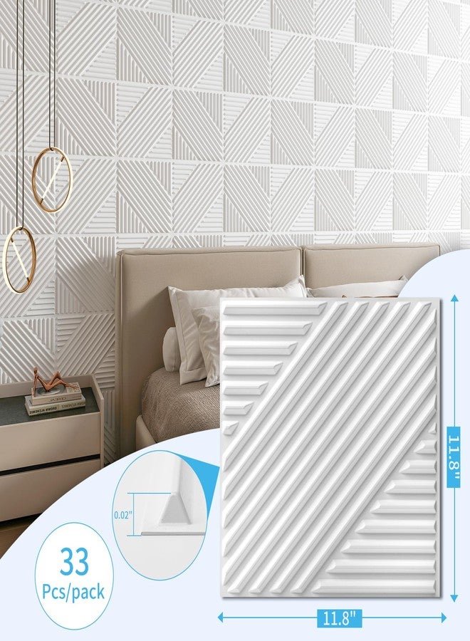 Art3d 33-Pack 3D Wall Panels for Interior Wall Decor, Textured Accent Walls Paneling for Living Room, Bedroom, TV Background, 12"x12" White - Image 3