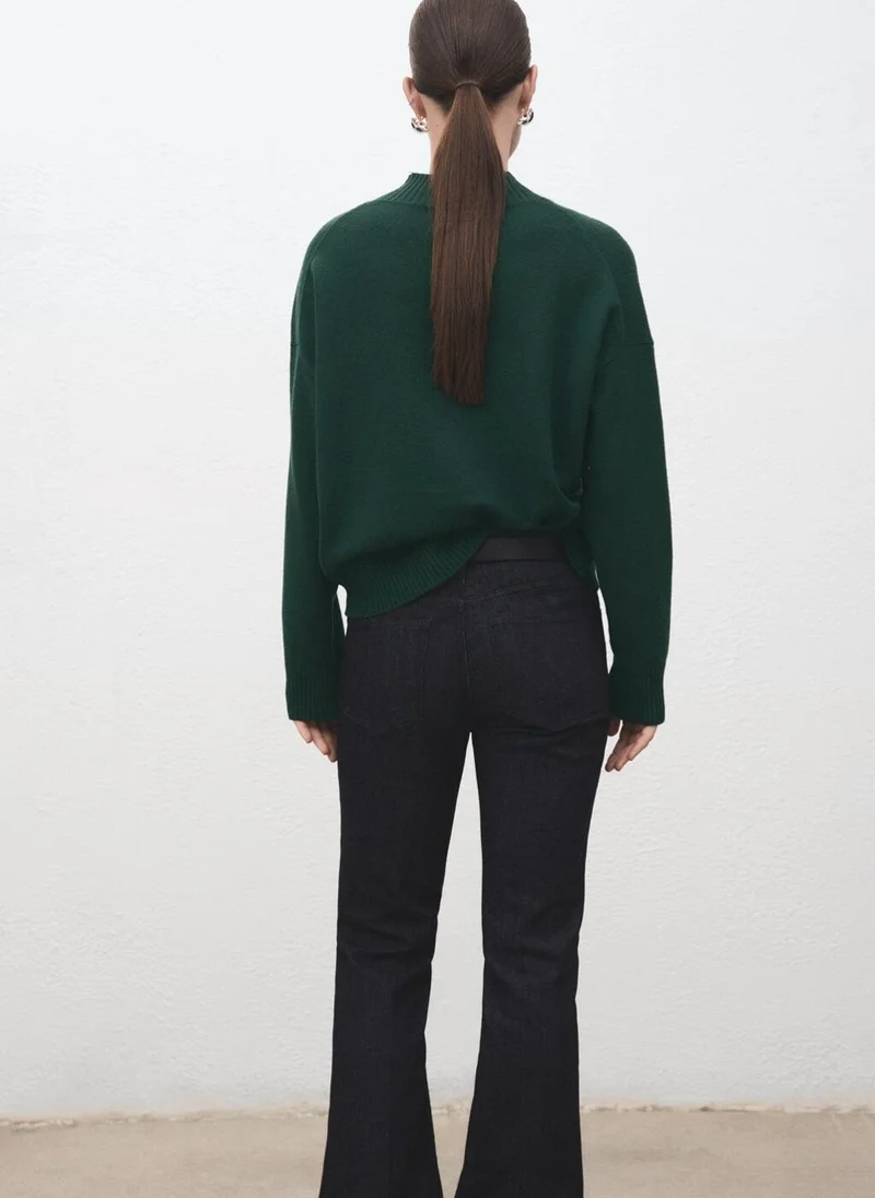 MANGO Ribbed turtleneck sweater