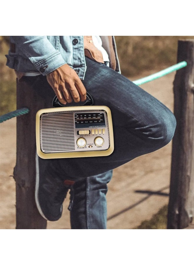 Generic - A portable radio that works with Bluetooth technology and is equipped with a USB port, a memory slot, a headphone jack, and contains a flashlight - Image 1